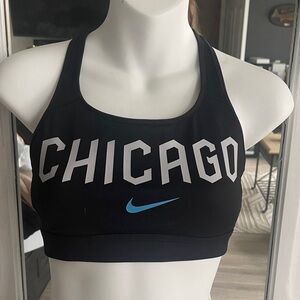 Nike Women's Black and Blue Chicago Sports Bra